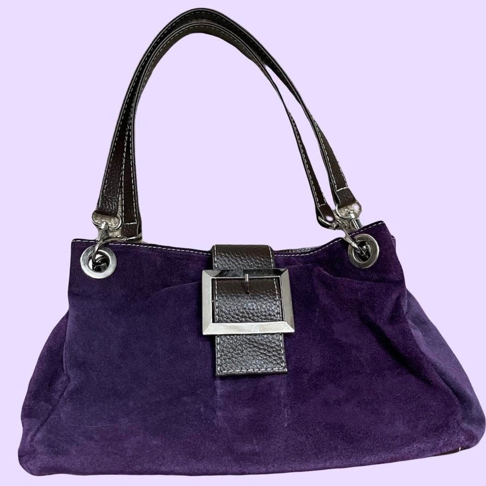 Vintage real suede y2k baguette bag